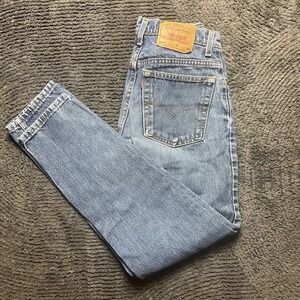 Vintage Levi's 550 Women's Jeans Relaxed Fit Tapered 27x29 Blue Denim USA Made